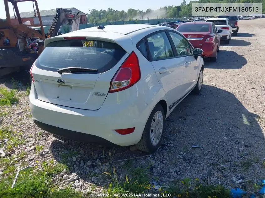 2015 Ford Fiesta S VIN: 3FADP4TJXFM180513 Lot: 12345192