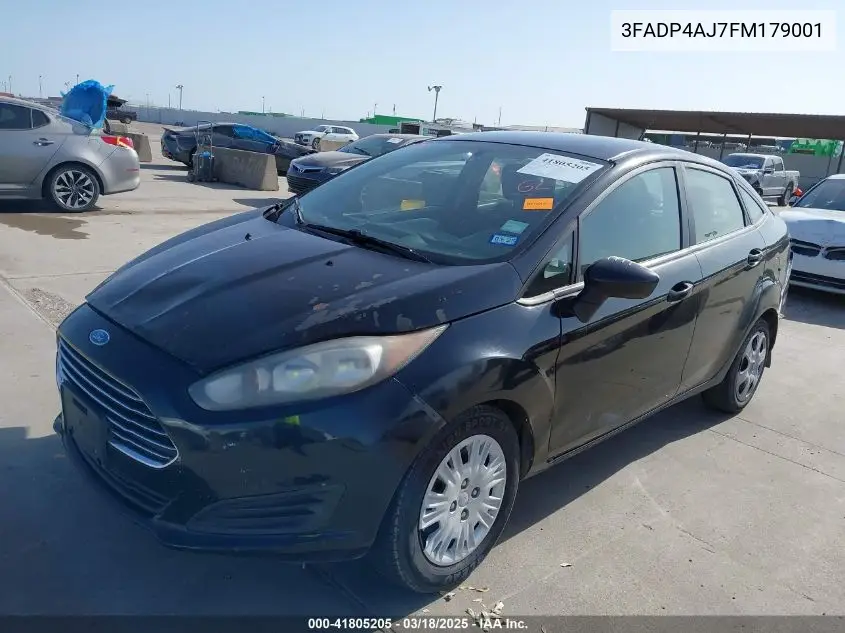 2015 Ford Fiesta S VIN: 3FADP4AJ7FM179001 Lot: 41805205