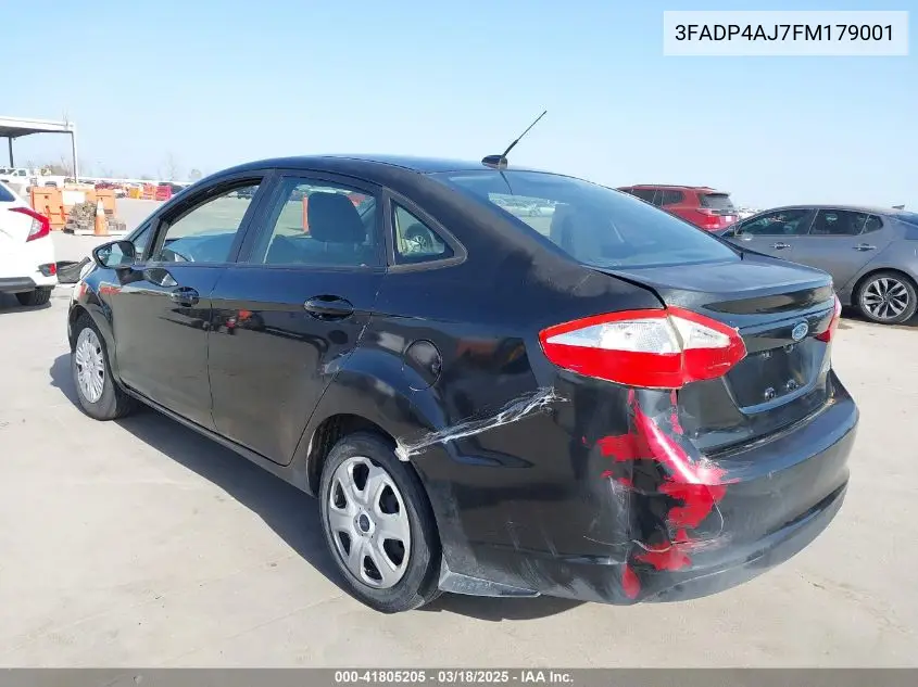 2015 Ford Fiesta S VIN: 3FADP4AJ7FM179001 Lot: 41805205