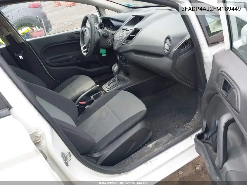 2015 Ford Fiesta S VIN: 3FADP4AJ2FM189449 Lot: 42242667