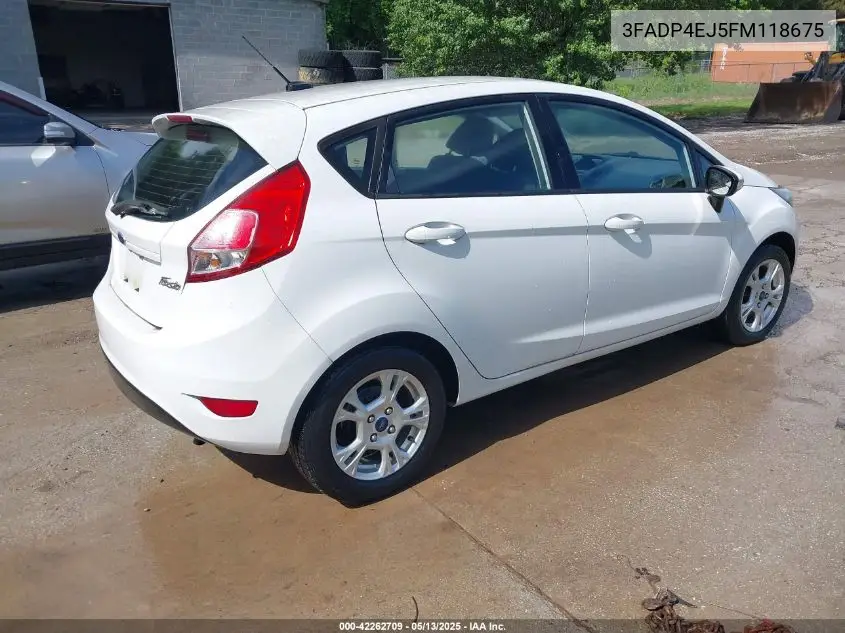 2015 Ford Fiesta VIN: 3FADP4EJ5FM118675 Lot: 42262709