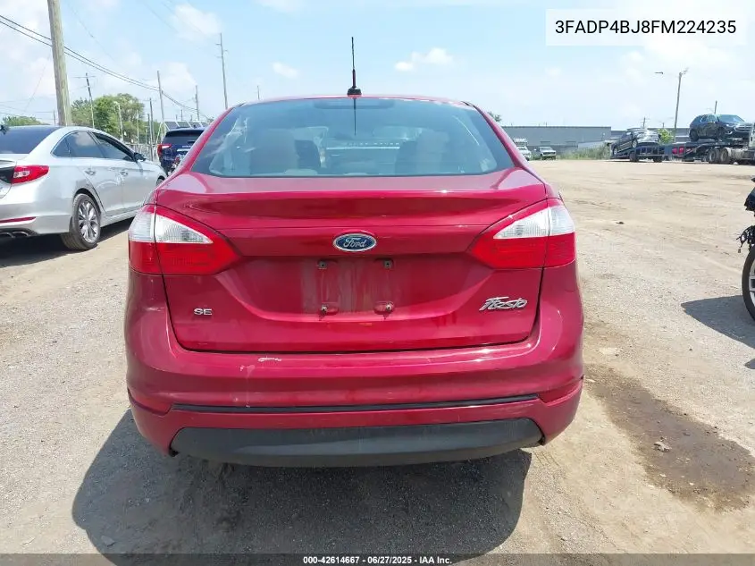 2015 Ford Fiesta Se VIN: 3FADP4BJ8FM224235 Lot: 42614667