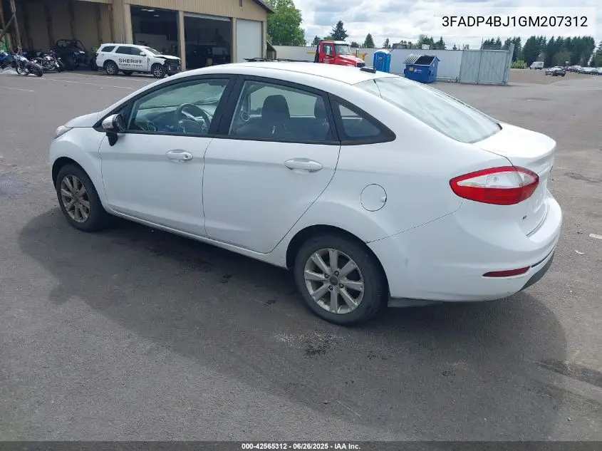 2016 Ford Fiesta Se VIN: 3FADP4BJ1GM207312 Lot: 42565312