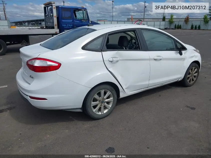 2016 Ford Fiesta Se VIN: 3FADP4BJ1GM207312 Lot: 42565312