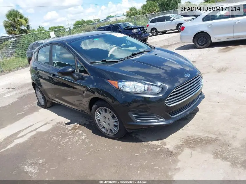 2016 Ford Fiesta S VIN: 3FADP4TJ8GM171214 Lot: 42582098