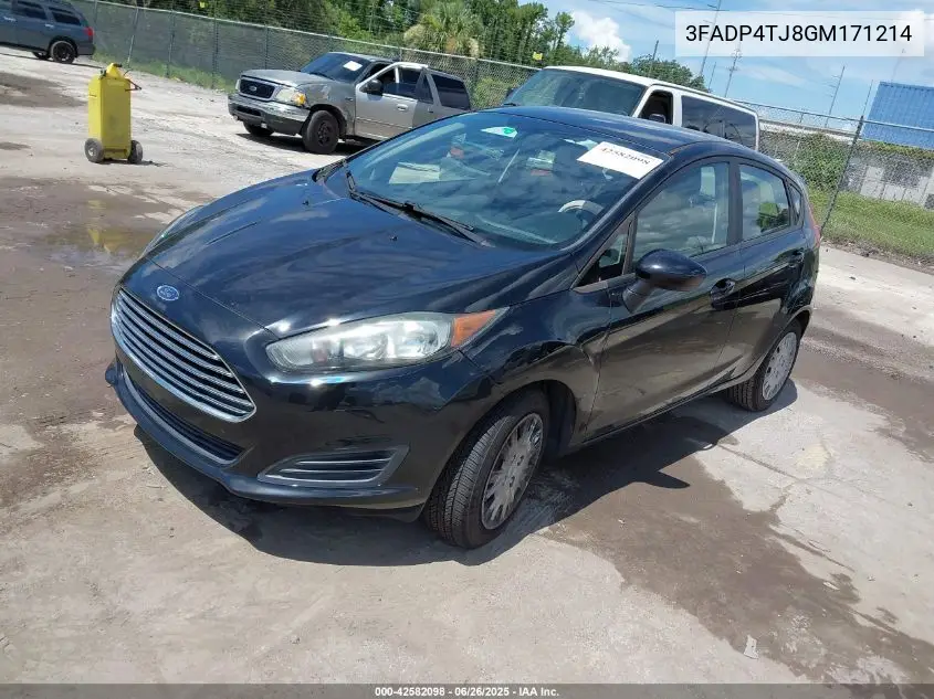 2016 Ford Fiesta S VIN: 3FADP4TJ8GM171214 Lot: 42582098