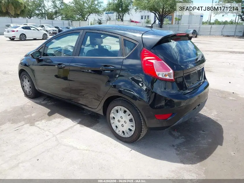 2016 Ford Fiesta S VIN: 3FADP4TJ8GM171214 Lot: 42582098