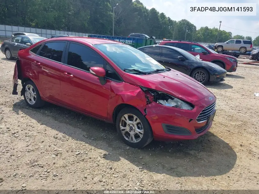 2016 Ford Fiesta Se VIN: 3FADP4BJ0GM141593 Lot: 42587334