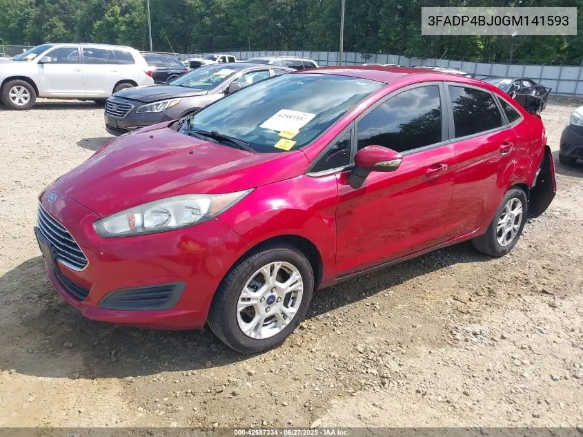 2016 Ford Fiesta Se VIN: 3FADP4BJ0GM141593 Lot: 42587334