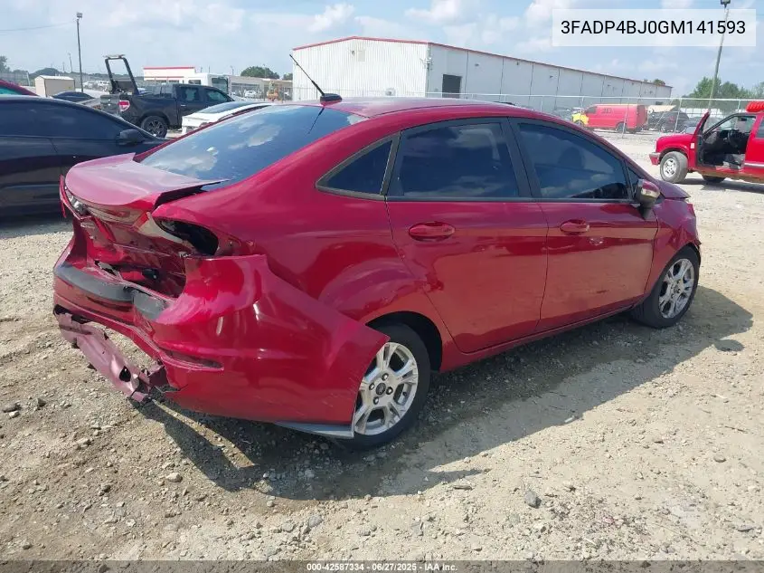 2016 Ford Fiesta Se VIN: 3FADP4BJ0GM141593 Lot: 42587334