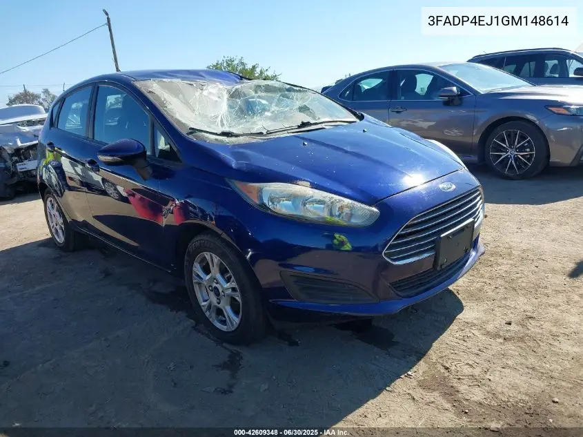 2016 Ford Fiesta Se VIN: 3FADP4EJ1GM148614 Lot: 42609348