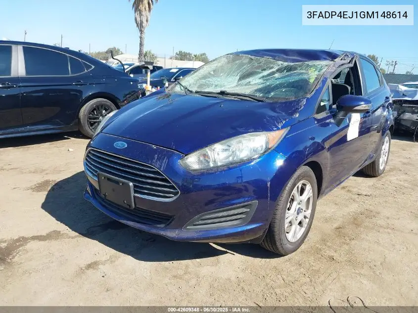 2016 Ford Fiesta Se VIN: 3FADP4EJ1GM148614 Lot: 42609348