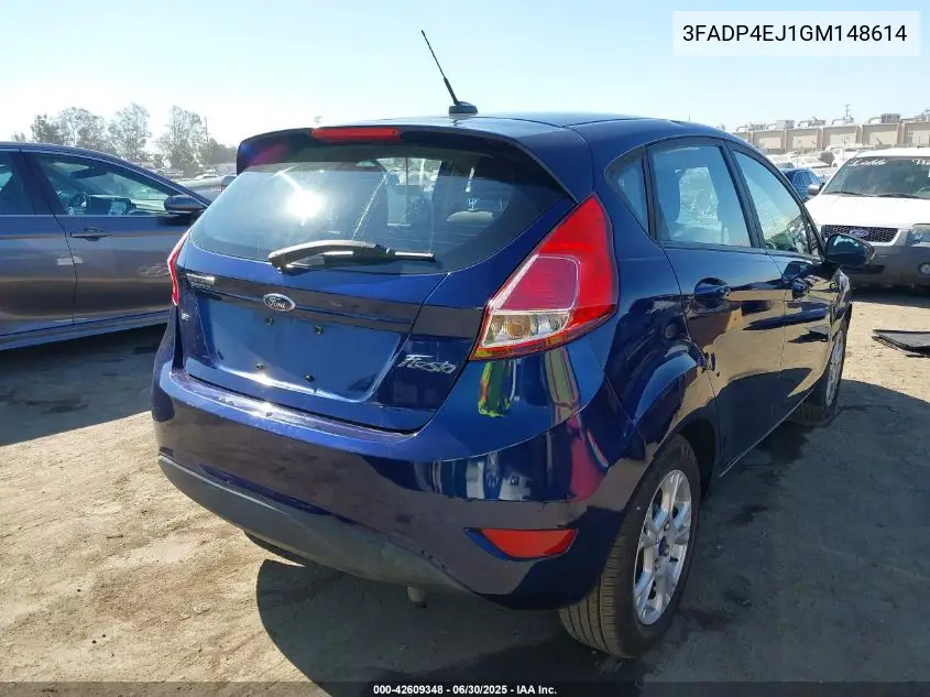 2016 Ford Fiesta Se VIN: 3FADP4EJ1GM148614 Lot: 42609348