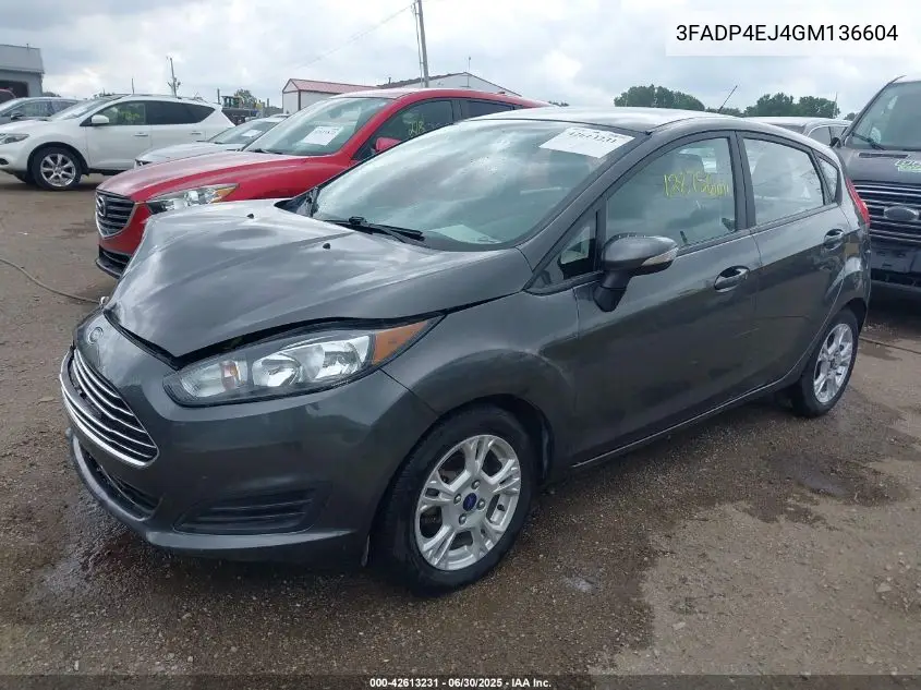 2016 Ford Fiesta Se VIN: 3FADP4EJ4GM136604 Lot: 42613231