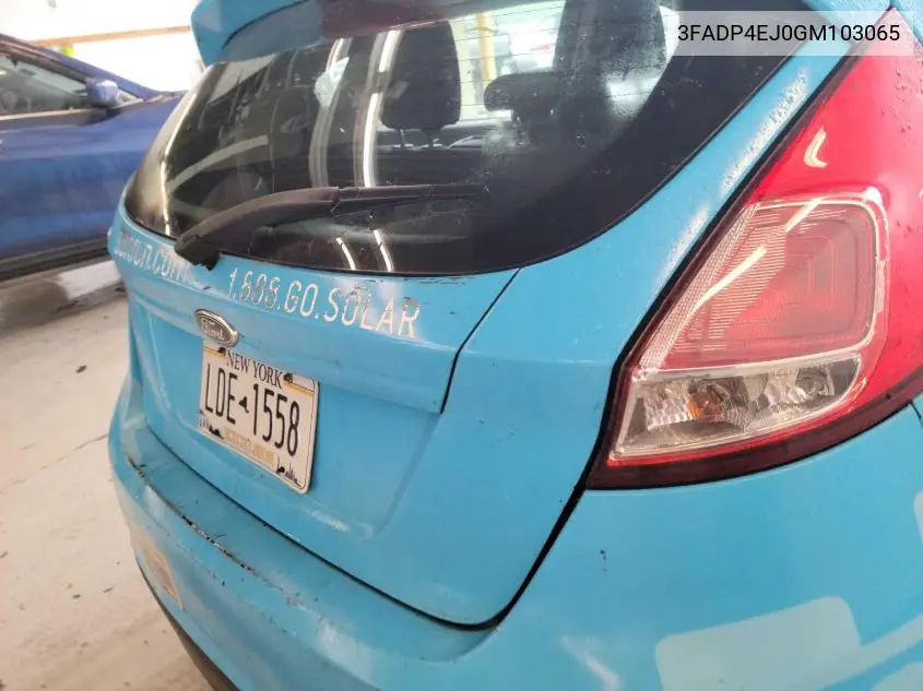 2016 Ford Fiesta Se VIN: 3FADP4EJ0GM103065 Lot: 42621216