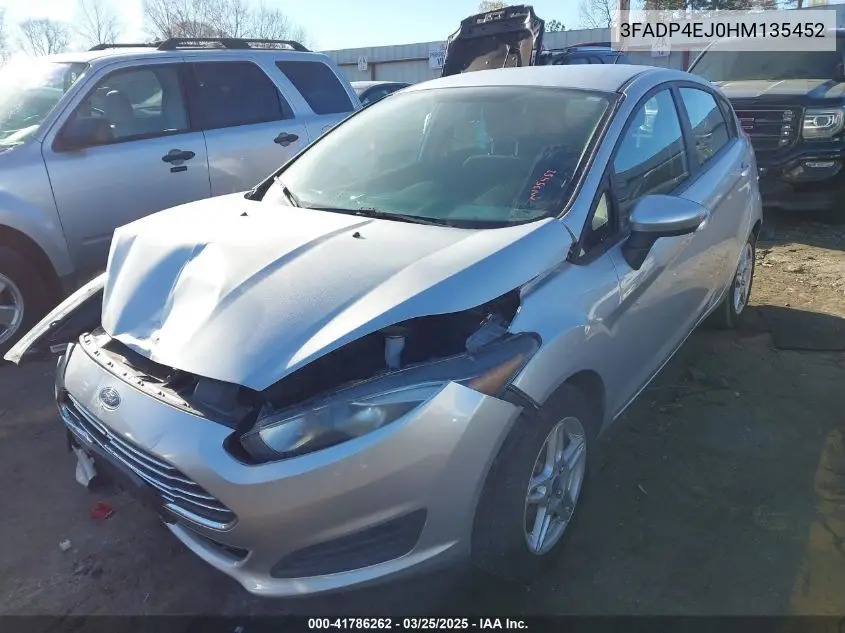 2017 Ford Fiesta Se VIN: 3FADP4EJ0HM135452 Lot: 41786262