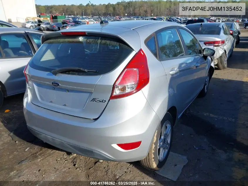 2017 Ford Fiesta Se VIN: 3FADP4EJ0HM135452 Lot: 41786262