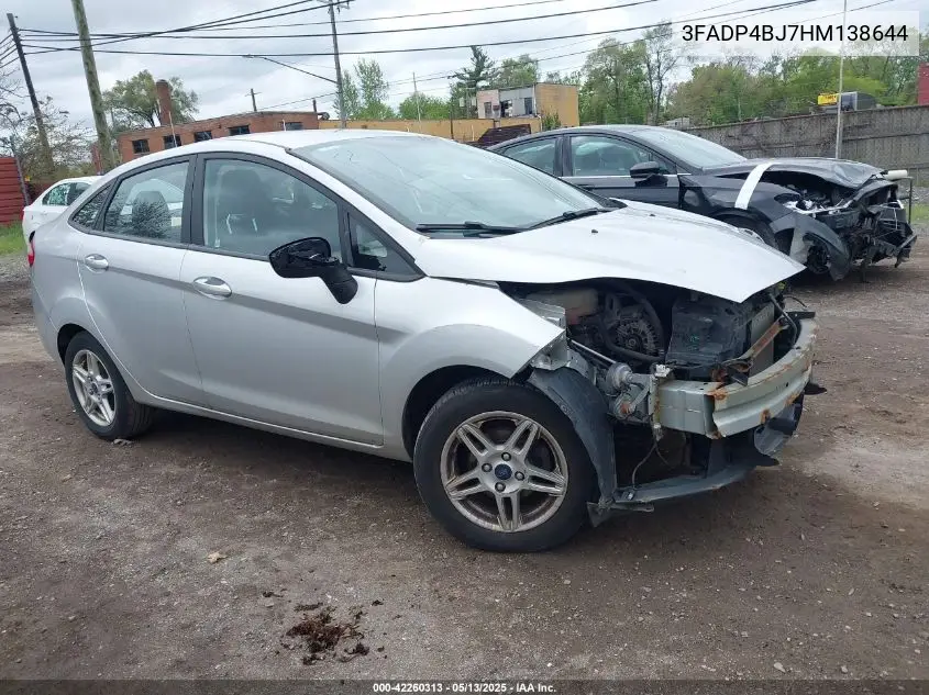 2017 Ford Fiesta Se VIN: 3FADP4BJ7HM138644 Lot: 42260313