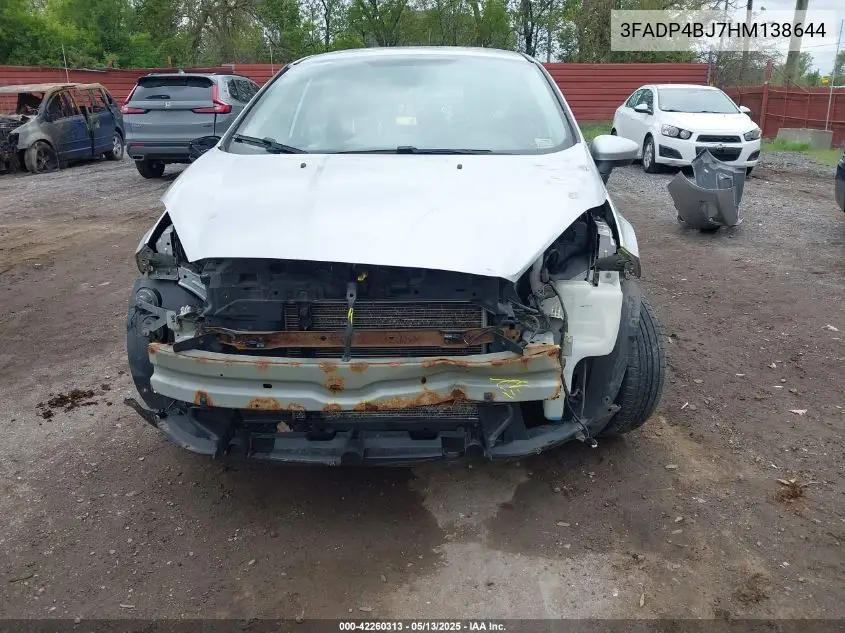 2017 Ford Fiesta Se VIN: 3FADP4BJ7HM138644 Lot: 42260313