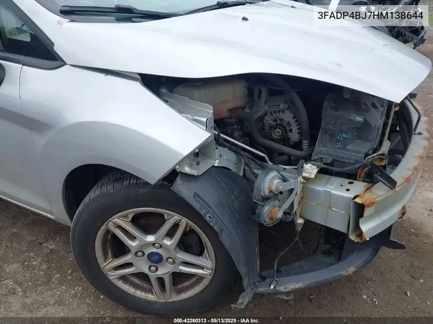 2017 Ford Fiesta Se VIN: 3FADP4BJ7HM138644 Lot: 42260313