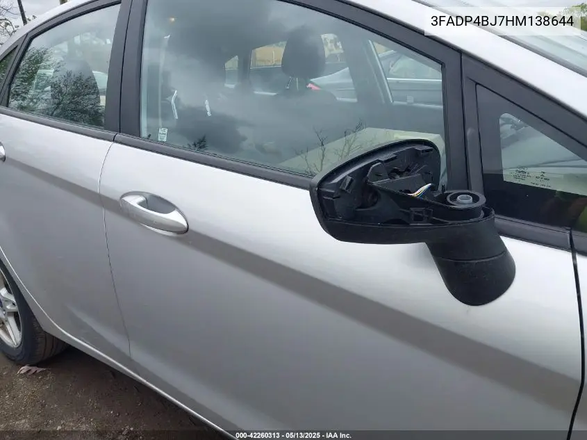 2017 Ford Fiesta Se VIN: 3FADP4BJ7HM138644 Lot: 42260313