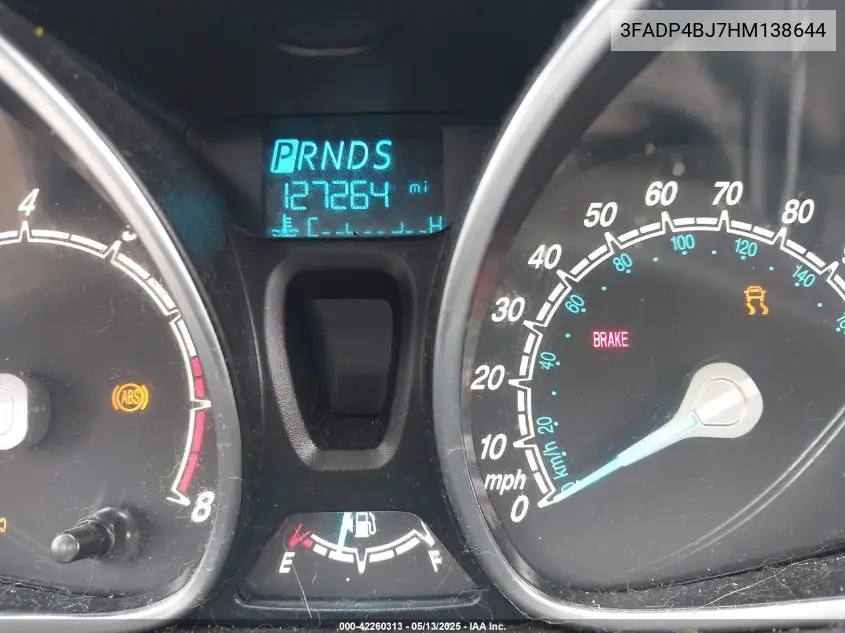 2017 Ford Fiesta Se VIN: 3FADP4BJ7HM138644 Lot: 42260313
