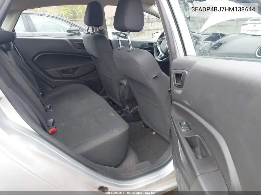 2017 Ford Fiesta Se VIN: 3FADP4BJ7HM138644 Lot: 42260313