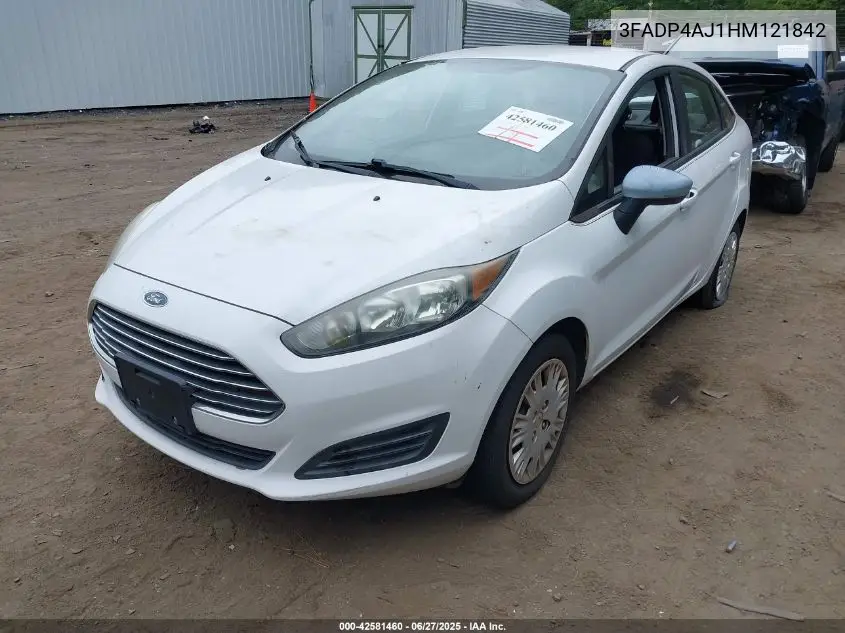 2017 Ford Fiesta S VIN: 3FADP4AJ1HM121842 Lot: 42581460
