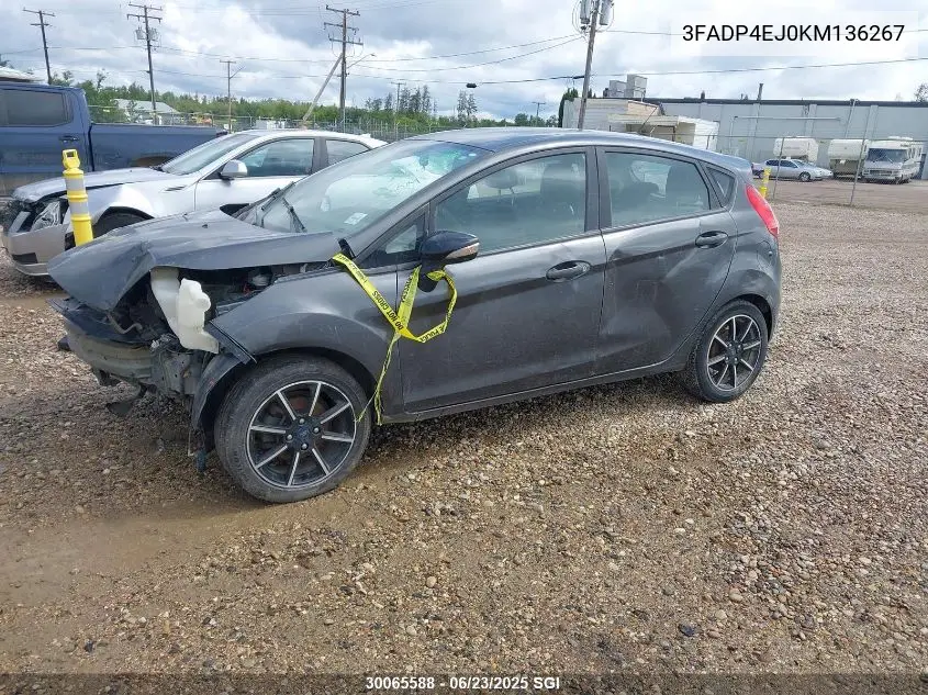 2019 Ford Fiesta Se VIN: 3FADP4EJ0KM136267 Lot: 30065588
