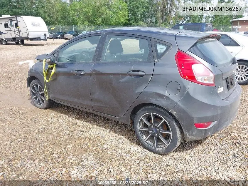 2019 Ford Fiesta Se VIN: 3FADP4EJ0KM136267 Lot: 30065588
