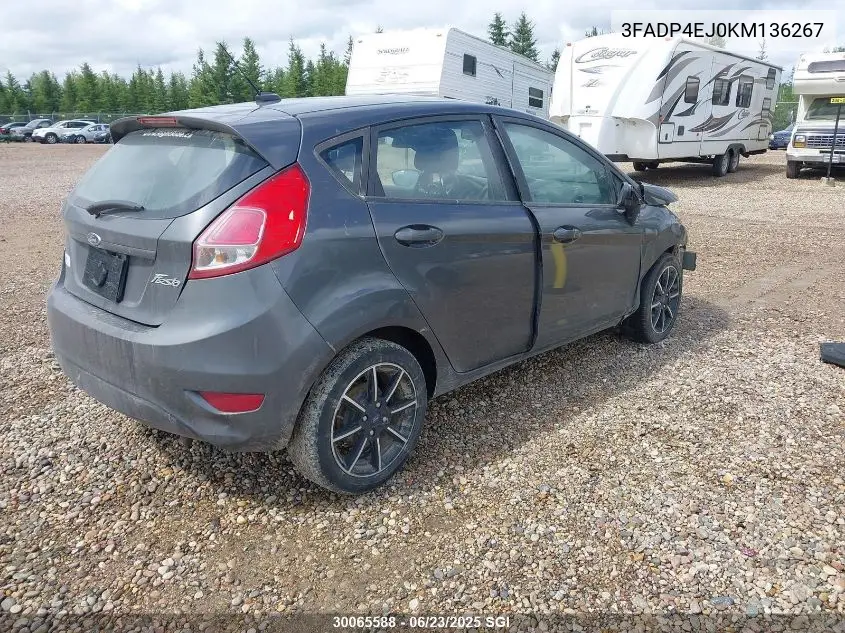 2019 Ford Fiesta Se VIN: 3FADP4EJ0KM136267 Lot: 30065588