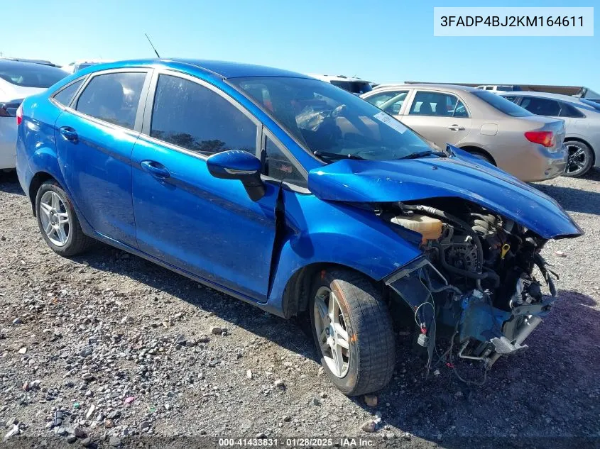 2019 Ford Fiesta Se VIN: 3FADP4BJ2KM164611 Lot: 41433831