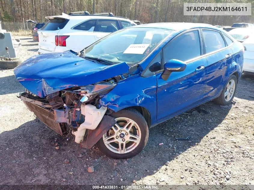 2019 Ford Fiesta Se VIN: 3FADP4BJ2KM164611 Lot: 41433831