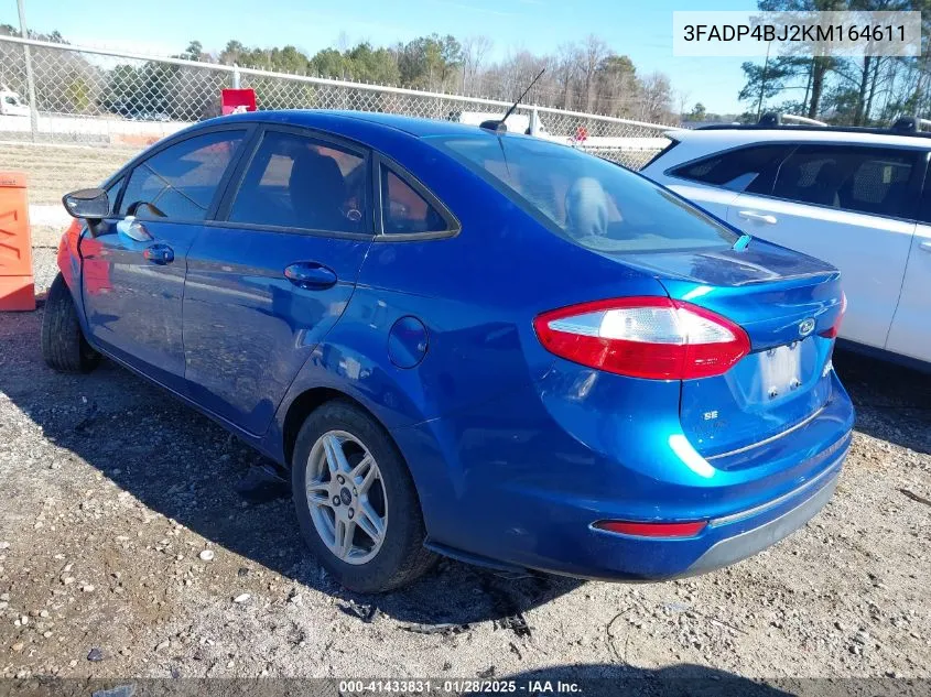 2019 Ford Fiesta Se VIN: 3FADP4BJ2KM164611 Lot: 41433831