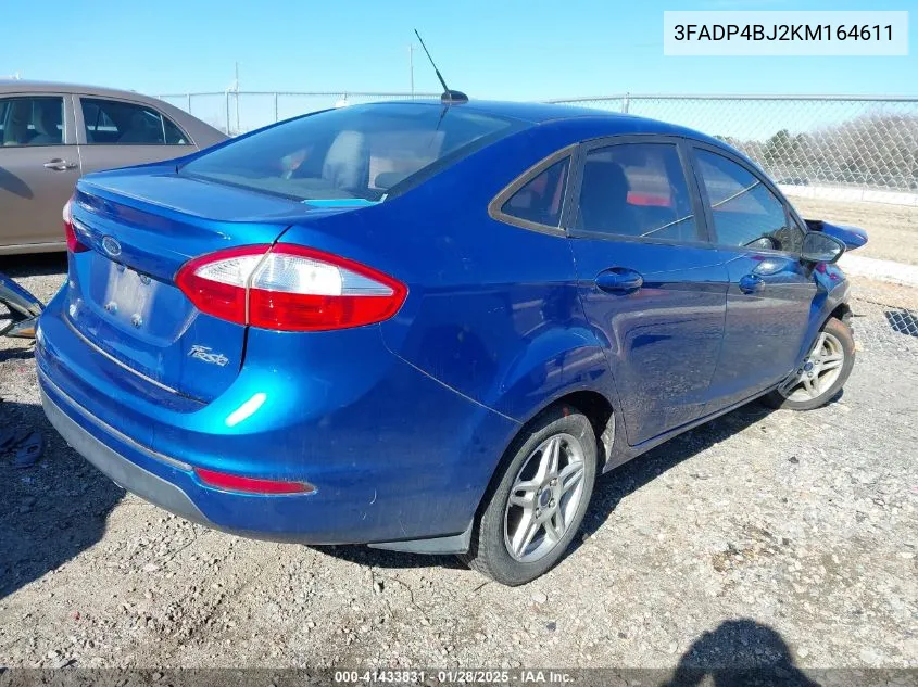 2019 Ford Fiesta Se VIN: 3FADP4BJ2KM164611 Lot: 41433831