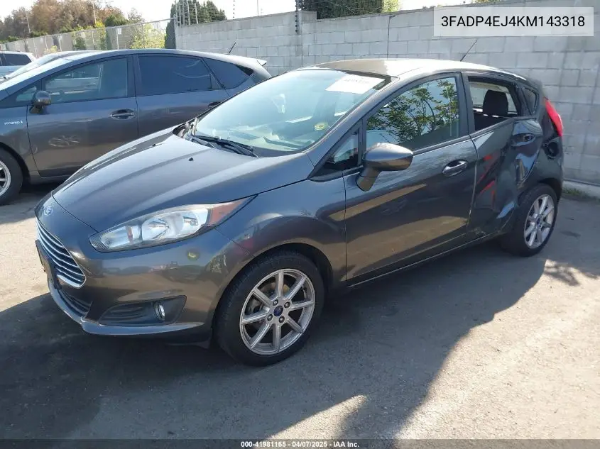 2019 Ford Fiesta Se VIN: 3FADP4EJ4KM143318 Lot: 41981165