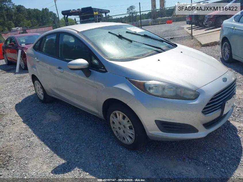 2019 Ford Fiesta S VIN: 3FADP4AJXKM116422 Lot: 42197147