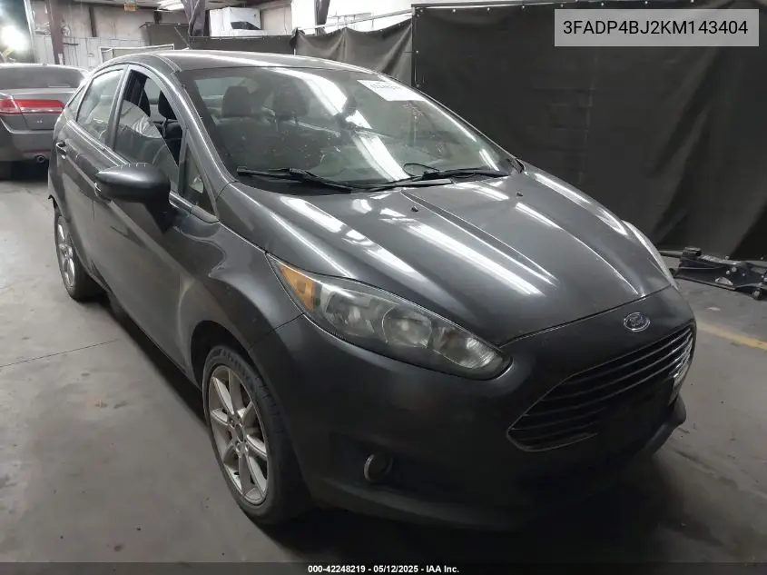 2019 Ford Fiesta Se VIN: 3FADP4BJ2KM143404 Lot: 42248219