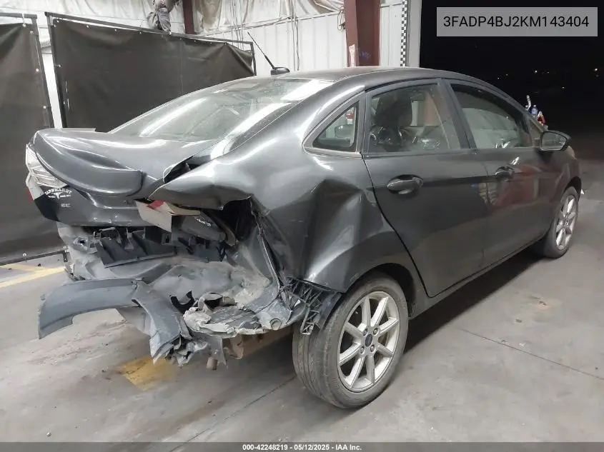 2019 Ford Fiesta Se VIN: 3FADP4BJ2KM143404 Lot: 42248219