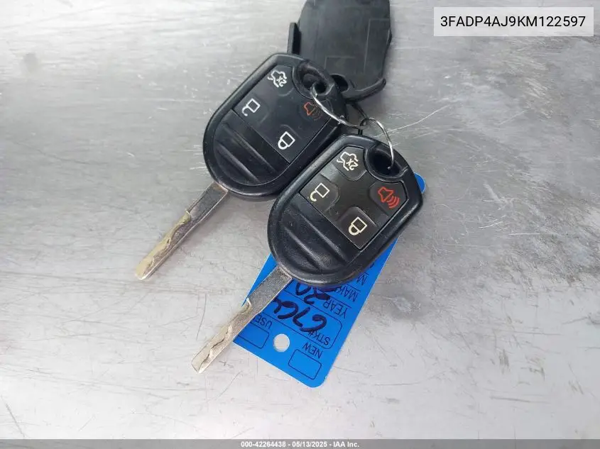 2019 Ford Fiesta S VIN: 3FADP4AJ9KM122597 Lot: 42264438