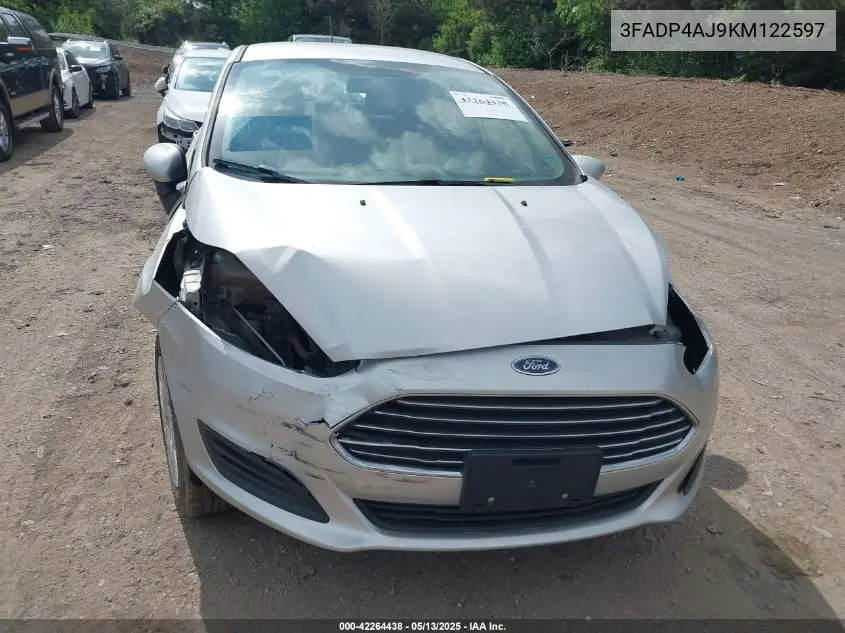 2019 Ford Fiesta S VIN: 3FADP4AJ9KM122597 Lot: 42264438