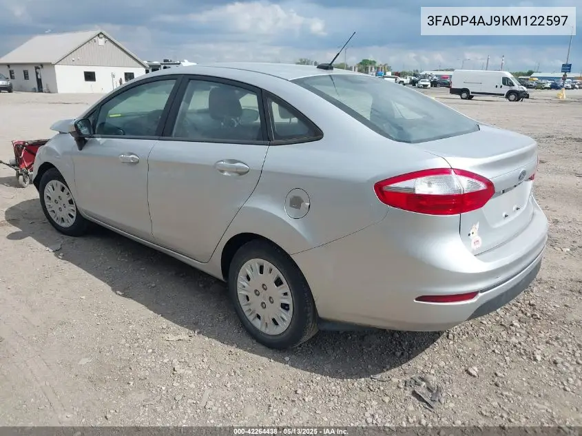 2019 Ford Fiesta S VIN: 3FADP4AJ9KM122597 Lot: 42264438