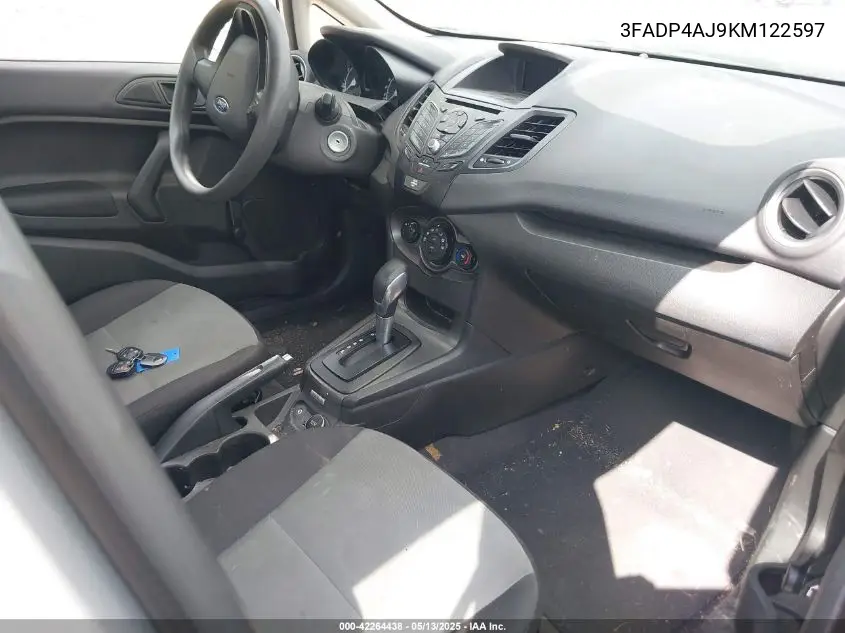 2019 Ford Fiesta S VIN: 3FADP4AJ9KM122597 Lot: 42264438