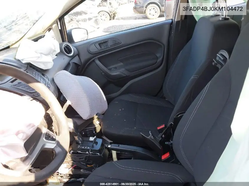 2019 Ford Fiesta Se VIN: 3FADP4BJ0KM104472 Lot: 42514901