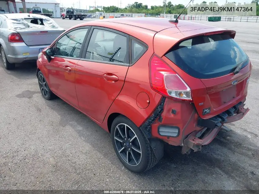 2019 Ford Fiesta Se VIN: 3FADP4EJ9KM147364 Lot: 42584678