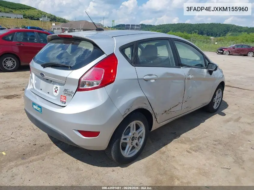 2019 Ford Fiesta Se VIN: 3FADP4EJXKM155960 Lot: 42591451