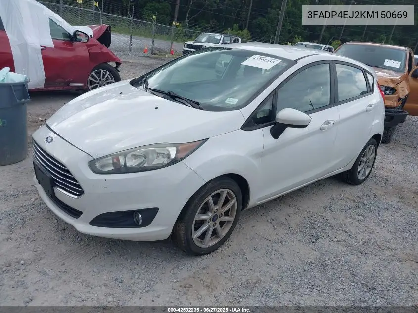 2019 Ford Fiesta Se VIN: 3FADP4EJ2KM150669 Lot: 42592235