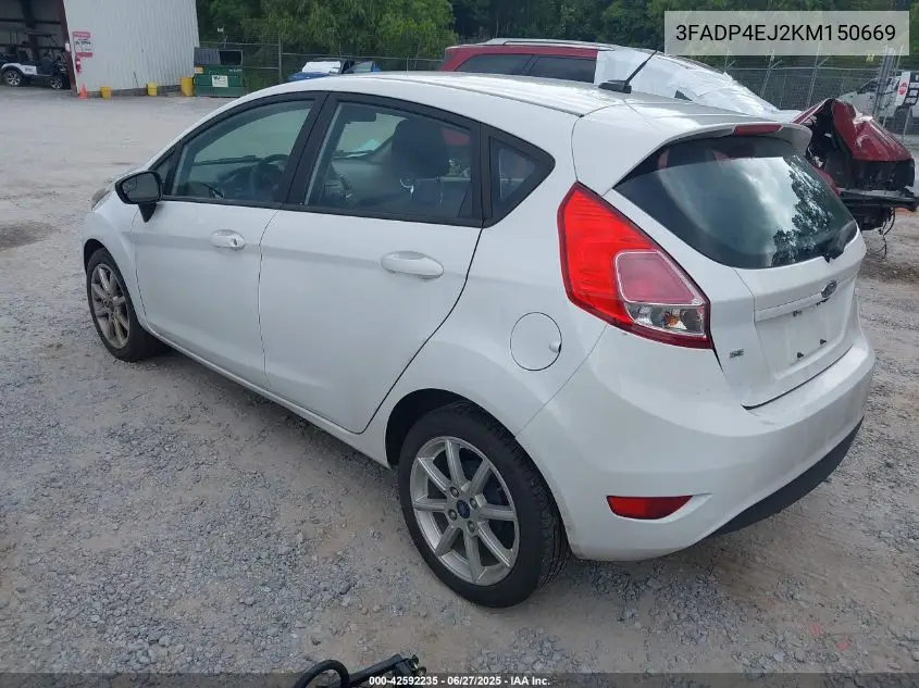 2019 Ford Fiesta Se VIN: 3FADP4EJ2KM150669 Lot: 42592235