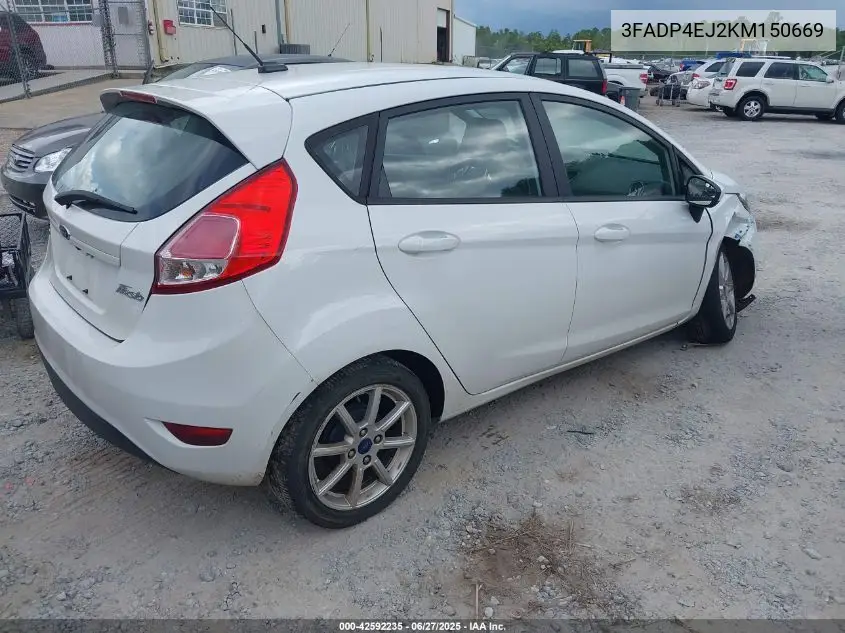 2019 Ford Fiesta Se VIN: 3FADP4EJ2KM150669 Lot: 42592235