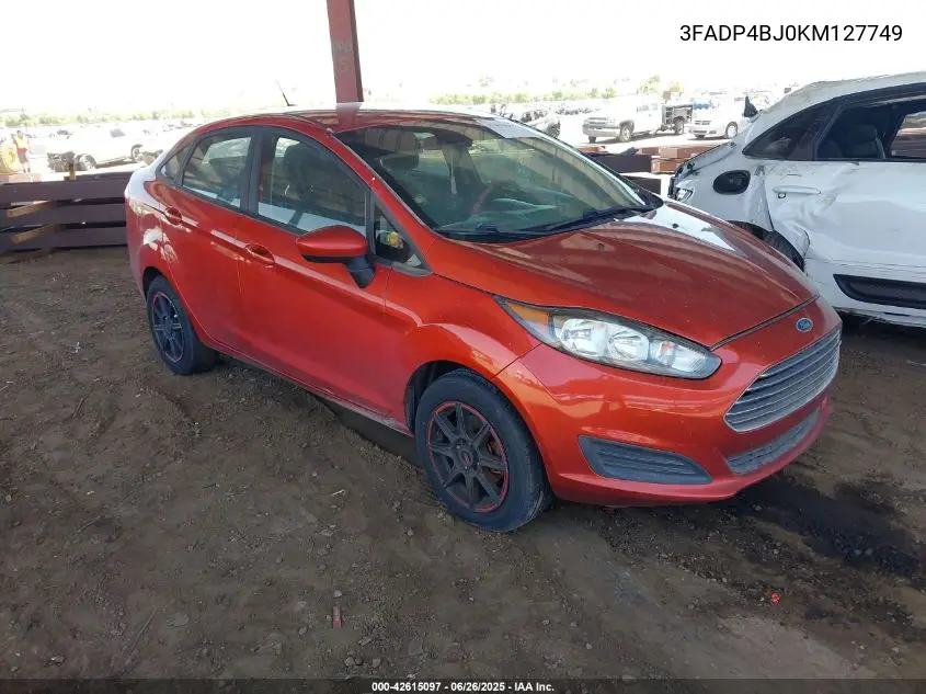 2019 Ford Fiesta Se VIN: 3FADP4BJ0KM127749 Lot: 42615097